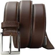 👔 smart men's accessories: uptown tan belt with nickel finish logo