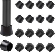 🪑 sopito 7/8 inch rubber chair leg caps, 16 pcs black - enhancing table chair leg tips logo