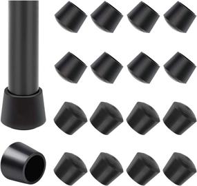 img 4 attached to 🪑 Sopito 7/8 Inch Rubber Chair Leg Caps, 16 PCS Black - Enhancing Table Chair Leg Tips