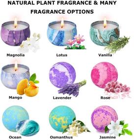 img 3 attached to 🛀 5 Color Large Bubble Bath and 4pcs Scented Candles Gift Set for Women - Perfect Christmas Present, Fizzy Spa with Natural Essential Oils for Moisturizing Skin - Ideal Gifts for Mom, Love, Friends