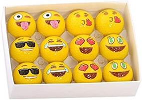img 4 attached to 🏌️ Emoji Universe: 12-Pack of 2-Ply Professional Practice Golf Balls with Fun Emoji Designs