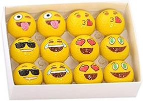 img 2 attached to 🏌️ Emoji Universe: 12-Pack of 2-Ply Professional Practice Golf Balls with Fun Emoji Designs