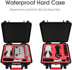 img 3 attached to Durable Smatree Waterproof Hard Case for DJI Mavic Mini 2/1/SE Fly More Combo - Securely Carry DJI Mini 2 Drone and Accessories