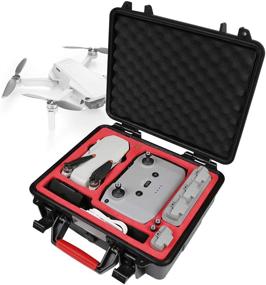 img 4 attached to Durable Smatree Waterproof Hard Case for DJI Mavic Mini 2/1/SE Fly More Combo - Securely Carry DJI Mini 2 Drone and Accessories