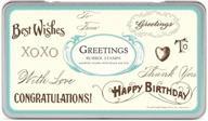 cavallini rubber stamps greetings set with ink pad logo