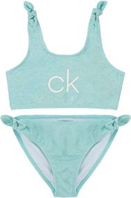 img 4 attached to 👙 Calvin Klein Two-Piece Swimsuit for Big Girls