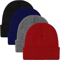 🧢 warm up in style: cooraby soft knit beanie cap for men and women logo