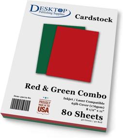 img 4 attached to 🎄 Vibrant Red and Green Christmas Cardstock - 80 Sheets of 65lb Cover Paper for Crafts, Printing & Invitations