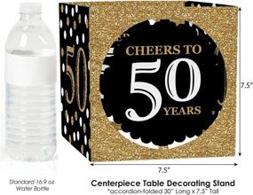 img 1 attached to 🎉 Optimized Adult 50th Birthday Gold Centerpiece & Table Decoration Kit - Big Dot of Happiness Birthday Party