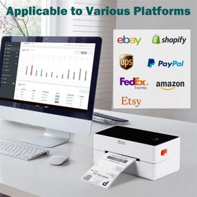 img 2 attached to RINIUL Thermal Label Printer: High Speed 4''×6'' USB Barcode Maker for Amazon, Ebay, Shopify, UPS, FedEx, Paypal, etc.