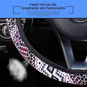img 2 attached to Ethnic Style Car Steering Wheel Cover Interior Accessories for Steering Wheels & Accessories