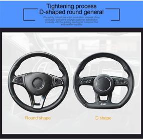 img 1 attached to Ethnic Style Car Steering Wheel Cover Interior Accessories for Steering Wheels & Accessories