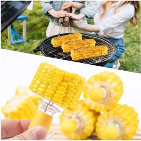 img 1 attached to 🌽 KXCOFTXI Corn Holders: 20 Pack Stainless Steel Skewers for BBQ and Corn on The Cob