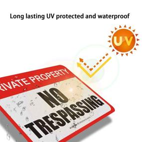 img 1 attached to Trespassing Reflective Self Adhesive Protected Waterproof