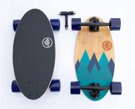 🛹 summit board co short longboard skateboard deck: precision bearings and rugged wheels for beginners and experienced skaters, wide mini balanced design logo