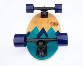 img 2 attached to 🛹 Summit Board Co Short Longboard Skateboard Deck: Precision Bearings and Rugged Wheels for Beginners and Experienced Skaters, Wide Mini Balanced Design