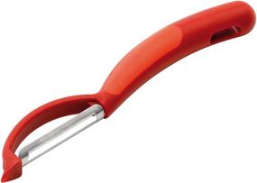 img 2 attached to 🔪 Kuhn Rikon 7.25” Red Serrated Piranha Swivel Peeler - Efficient Kitchen Tool