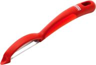 🔪 kuhn rikon 7.25” red serrated piranha swivel peeler - efficient kitchen tool logo