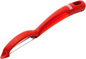 img 3 attached to 🔪 Kuhn Rikon 7.25” Red Serrated Piranha Swivel Peeler - Efficient Kitchen Tool