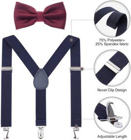 img 3 attached to AWAYTR Men Suspenders Bowtie Set