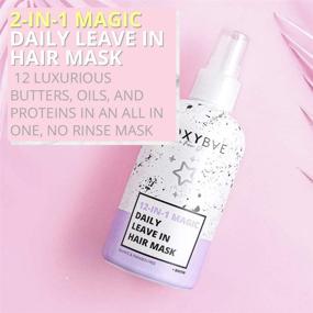 img 3 attached to 🦊 FoxyBae Magic Daily Leave In Hair Mask - 12-in-1 Blend for Dry Damaged Hair Growth - Anti-Frizz w/ Biotin, Argan Oil, Shea Butter - Sulfate-Free - Curly, Color Treated Hair (8 Fl OZ)