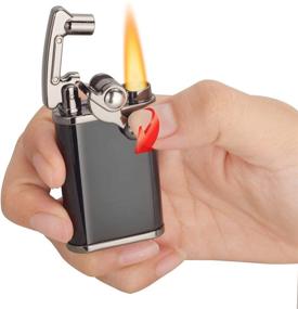 img 3 attached to 🔥 Vintage Trench Lighter Fluid Refillable with Unique Retro Rocker Arm - Cool Pipe Lighter, Soft Flame and Windproof - Ideal Antique Gift for Men and Women