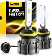 🔦 auxito 880 led fog light bulbs: 6000lm 6500k cool white light, high brightness, csp led chips - drl replacement for cars (pack of 2) logo