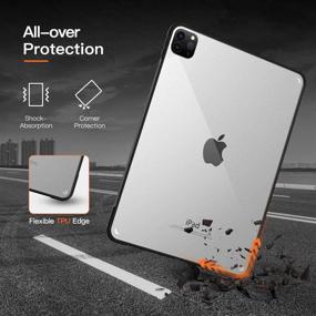 img 1 attached to TiMOVO Case for New iPad Pro 11 Inch 2020 (2nd Generation): Apple Pencil Support, Ultra Slim Shock Absorbant TPU Protective Clear Case - Black