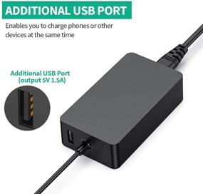 img 2 attached to Surface Pro Charger Power Supply WOSUK 44W 15V 2.58A Magnetic Replacement AC Adapter: Compatible with Microsoft Surface Pro/Go/Book/Laptop Series