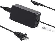 surface pro charger power supply wosuk 44w 15v 2.58a magnetic replacement ac adapter: compatible with microsoft surface pro/go/book/laptop series logo