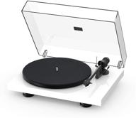 🎶 pro-ject debut carbon evo: audiophile turntable with carbon fiber tonearm, speed selection & sumiko rainier cartridge (high gloss white) logo