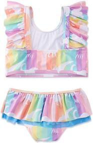 img 3 attached to Swimsobo Toddler Girls Swimsuits: Two-Pieces Flutter Sleeve Bathing Suits with Quick Dry Swimwear - Ages 1-8T