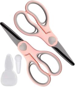 img 4 attached to 👶 WELLSTAR Ceramic Scissors for Baby Food: Safe, Portable & BPA-Free - Black Blade Toddler Shears with Protective Cover & Travel Case (2 Pack)