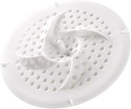 water swirl drain cover for standard sinks and basins - 4.5 inch silicone hair catcher with 4 silicone suction cups - prevents clogs and enhances stability - user-friendly design (white) logo