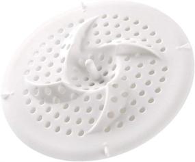 img 4 attached to Water Swirl Drain Cover for Standard Sinks and Basins - 4.5 Inch Silicone Hair Catcher with 4 Silicone Suction Cups - Prevents Clogs and Enhances Stability - User-Friendly Design (WHITE)