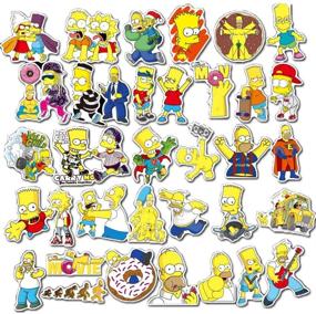 img 3 attached to Colorful 50Pcs Simpson Animation Theme Stickers: High-Quality Vinyl Car Sticker Motorcycle Bicycle Luggage Decal Graffiti Patches Skateboard Stickers for Laptops - Perfect for Kids and Adults