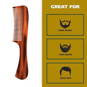 img 2 attached to 🧔 Wahl Beard, Mustache & Hair Rake Comb 3325 - Handcrafted Cellulose Acetate Comb for a Smooth Grooming Experience