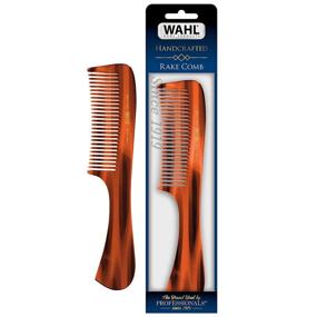 img 4 attached to 🧔 Wahl Beard, Mustache & Hair Rake Comb 3325 - Handcrafted Cellulose Acetate Comb for a Smooth Grooming Experience