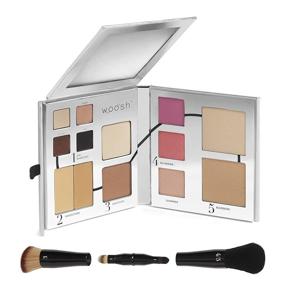 img 4 attached to Discover Your Flawless Look with Woosh Beauty 🎨 Fold Out Face Full Face Palette #2 in Medium-Light