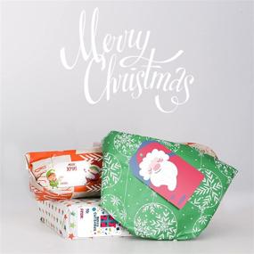 img 3 attached to 🎁 KIDPAR 420 шт. Рождественские ярлыки: Праздничные самоклеящиеся наклейки для упаковочной бумаги и праздничных украшений