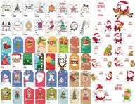 🎁 kidpar 420 шт. рождественские ярлыки: праздничные самоклеящиеся наклейки для упаковочной бумаги и праздничных украшений логотип