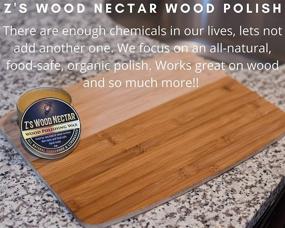 img 1 attached to Z's Wood Nectar: All Natural Beeswax Furniture Polish & Conditioner (6oz) for Damaged & Untreated Wood - Tung Oil, Beeswax, & Carnauba Wax Blend - Sent-CedarWood LemonGrass