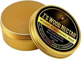 img 4 attached to Z's Wood Nectar: All Natural Beeswax Furniture Polish & Conditioner (6oz) for Damaged & Untreated Wood - Tung Oil, Beeswax, & Carnauba Wax Blend - Sent-CedarWood LemonGrass