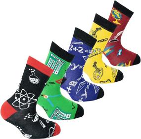 img 4 attached to 🧦 Cute and Colorful: 5 Pair Cotton Boys' Socks for Trendy Boys' Clothing