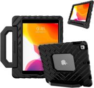 📱 gumdrop foamtech case for apple ipad 10.2 inch (2021) - black rugged eva foam, shock absorbing, with handle and stand - suitable for school and office use (black, ipad 8th/7th gen) logo