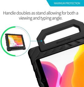 img 2 attached to 📱 GumDrop FoamTech Case for Apple iPad 10.2 inch (2021) - Black Rugged EVA Foam, Shock Absorbing, with Handle and Stand - Suitable for School and Office Use (Black, iPad 8th/7th Gen)