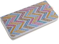 👛 stylish and practical print zip around wallet for women: geometric handbags & wallets logo