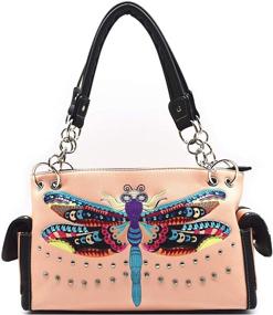 img 3 attached to Colorful Dragonfly Western Concealed Shoulder Women's Handbags & Wallets