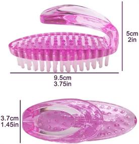 img 3 attached to 🧼 AMERWASH PLUS Nail Brush for Laundry Kitchen Cleaning, Pack of 4 with Anti-Slip Hand Grip, Pink