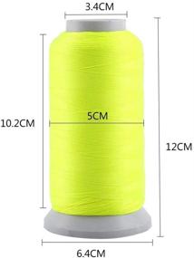 img 1 attached to Glowing Polyester Sewing Thread for Household Accessories - HEEPDD Noctilucent Assorted Colors (Yellow, 3000 Yards)